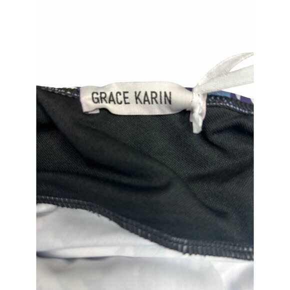 Grace Karin Floral Daisy Print Swim Top With Adjustable Straps - Picture 10 of 12